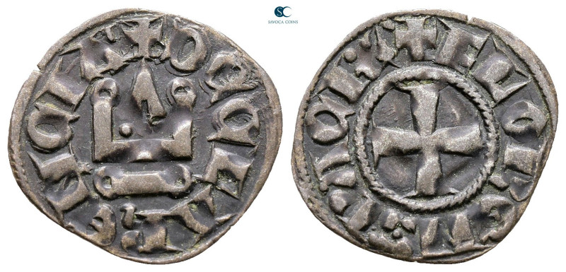 Principality of Achaea. Florent AD 1289-1297. 
Denier Tournois BI

19 mm, 0,9...