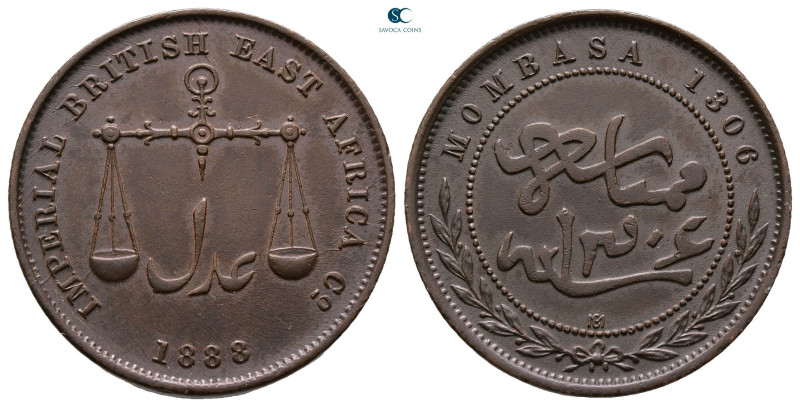 British East Africa . AD 1888. 
1 Paisa CU 

25 mm, 6,38 g



Extremely F...