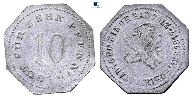 Germany. Bad Tölz AD 1917. 
10 Pfennig 1917

23 mm, 2,31 g



Good Very F...