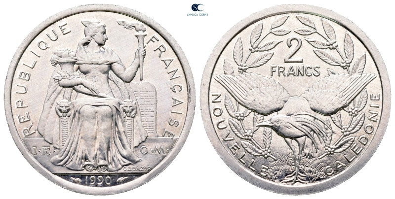 New Caledonia. AD 1990. 
2 Francs 

27 mm, 2,19 g



Nearly Uncirculated