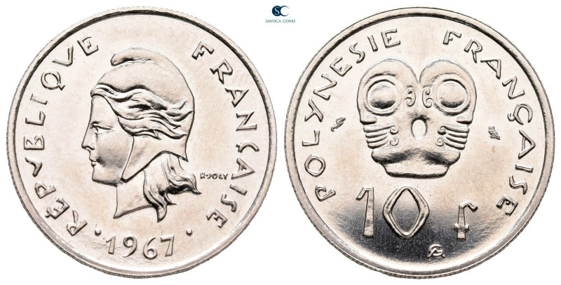 Polynesie. AD 1967. 
10 Francs 

24 mm, 5,99 g



Nearly Uncirculated