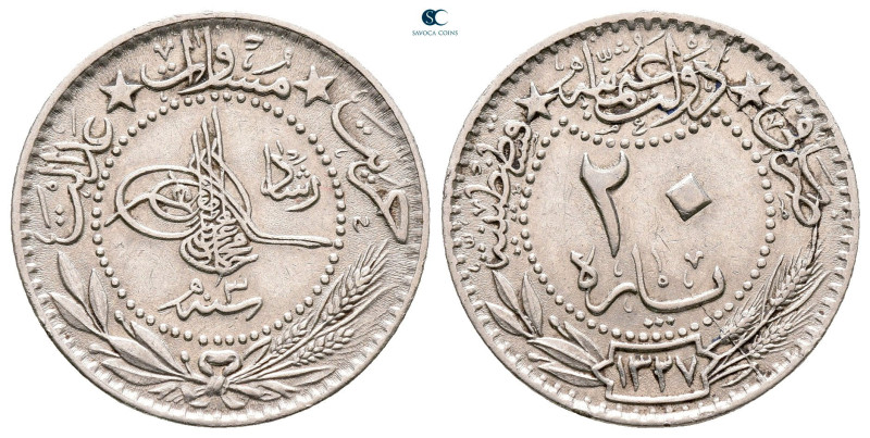 Turkey. Mehmed V Reşâd AD 1909-1918. 
20 Para NI

20 mm, 4,04 g



Extrem...