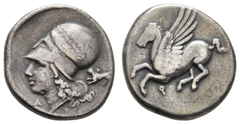 KORINTH, Stater (8,30 g), ca. 345-307 v. Chr. Av: Pegasos nach links. Rev: Athen...