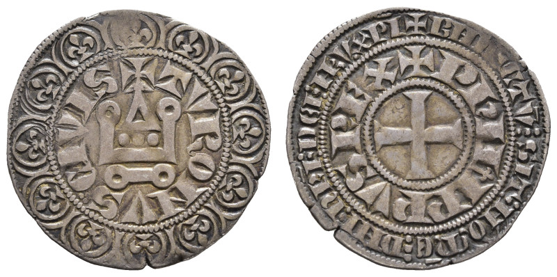 Frankreich, Gros Tournois (4,01 g), 1290-1295, Philippe IV. Av.: Ring aus zwölf ...