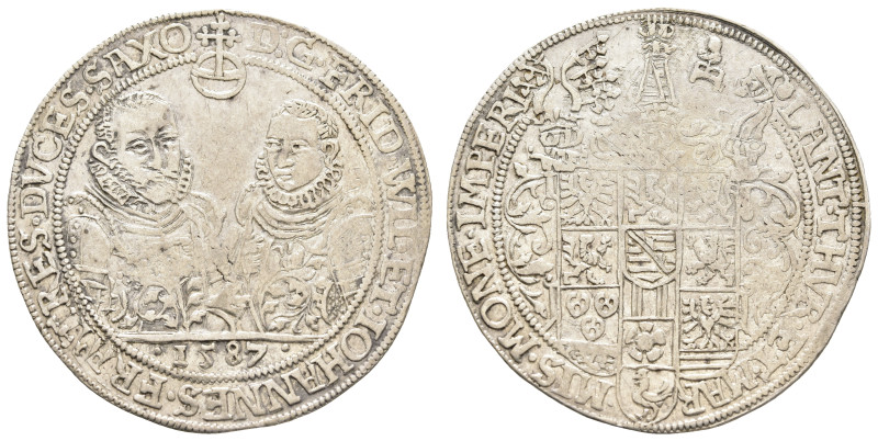 Taler, 1587, Friedrich Wilhelm I. und Johann III., Dav. 9774, ss.