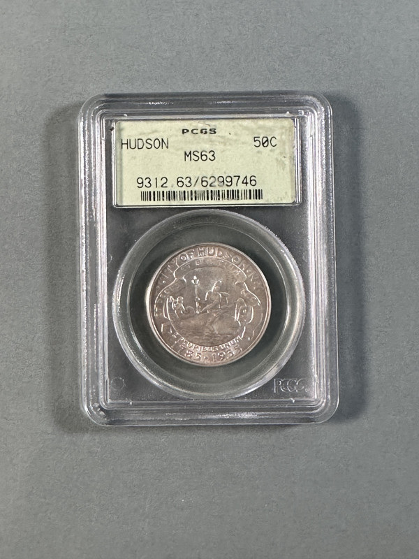 1/2 Dollar, 1935, Hudson N.Y., KM 170, PCGS MS 63.