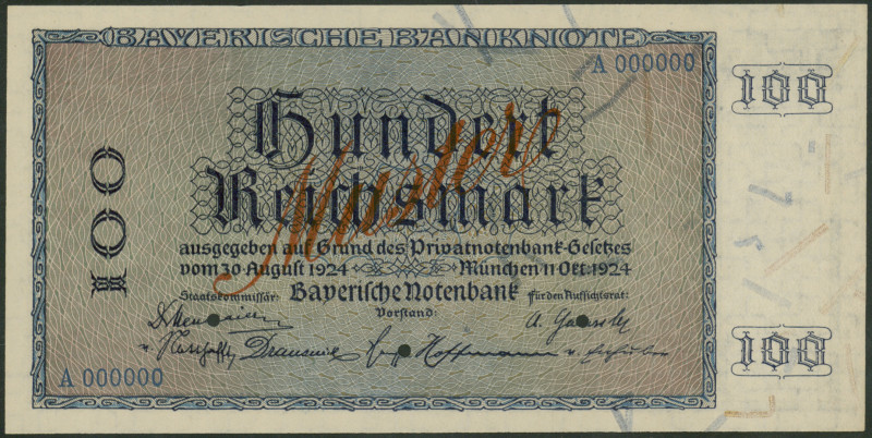 Deutschland, Länder und Privatbanknoten, Bayern, Freistaat, 100 Reichsmark 11.10...