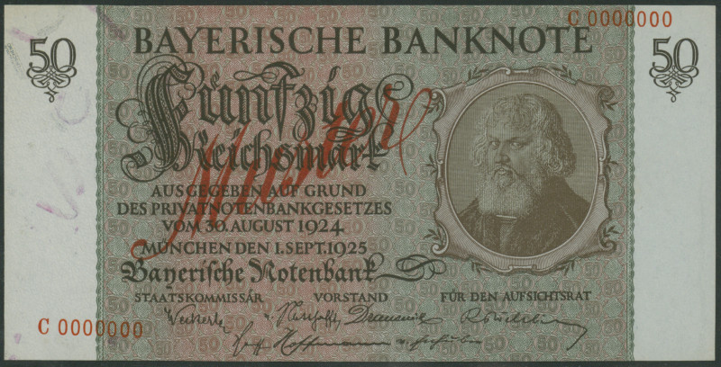 Deutschland, Länder und Privatbanknoten, Bayern, Freistaat, 50 Reichsmark 1.9.19...