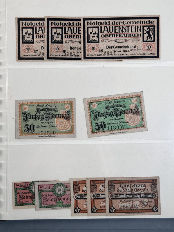 Deutschland, Notgeld-Serienscheine Sammlung in zwei Alben (Altona bis Lyck und L...