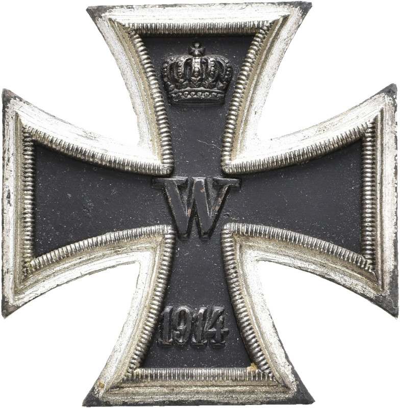 Preußen, Eisernes Kreuz 1914, 1. Klasse, magnetisch, flache Form, OEK 1908, Zust...