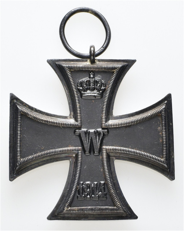 Preußen, Eisernes Kreuz 1914 2. Klasse, im Bandring unleserliche Herstellerpunze...