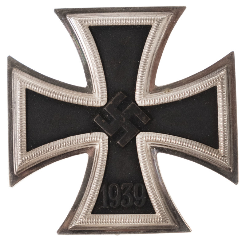 Eisernes Kreuz 1939 1. Klasse, magnetisch, flach, auf Nadel Hersteller "65" für ...