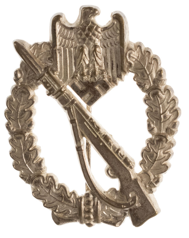 Infanterie-Sturmabzeichen in Silber, Tombak versilbert, Hohlprägung, OEK 3890/1,...