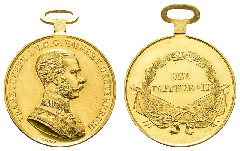 Österreich, Goldene Tapferkeitsmedaille, Franz Joseph I., 3. Typ 2. Modell (1875...