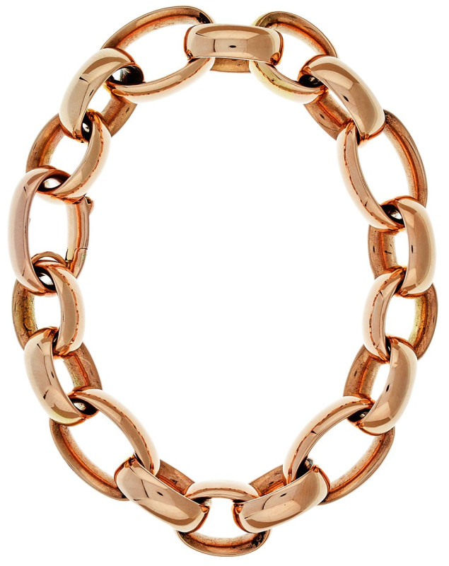 Designer Armband "Elaine Firenze" Italien, 585 Roségold, Gliederverschluss, L. 2...