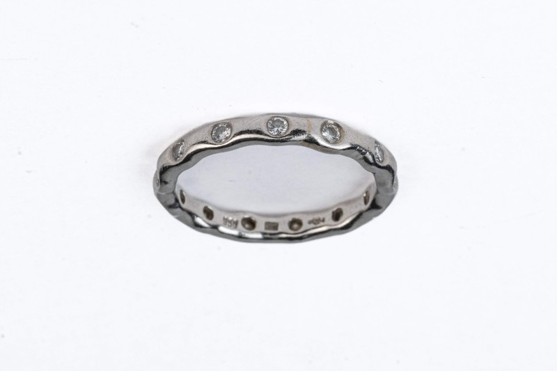 Niessing Brillanten Ring, 950 Platin, 14 Brillanten von zus. ca. 0,84 ct, Nr. 66...