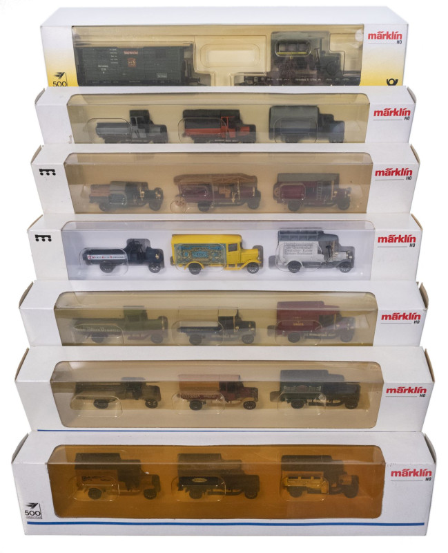 6 versch. Oldtimer-Sets mit je 3 Modellen; Märklin Nr 1888, 1889, 1893, 1894, 18...