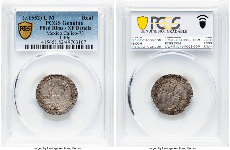 Charles & Johanna "Late Series" Real ND (c. 1552) L-M XF Details (Filed Rims) PC...