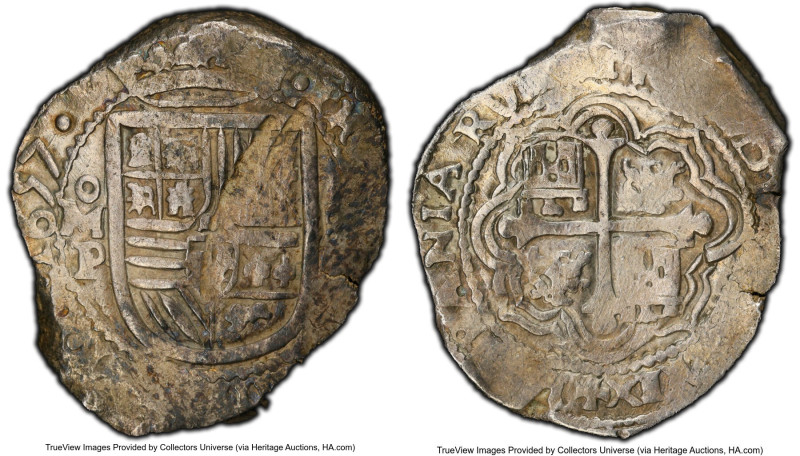 Philip IV Cob 8 Reales 1657 Mo-P VF30 PCGS, Mexico City mint, Cal-1362. 26.85gm....