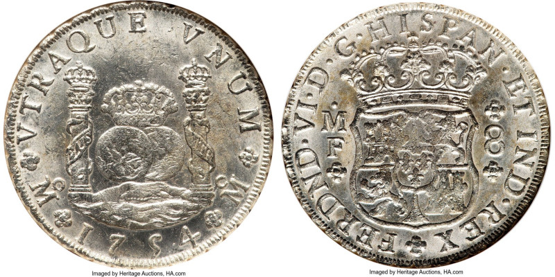 Ferdinand VI 8 Reales 1754 Mo-MF MS61 NGC, Mexico City mint, KM104.1, Cal-482. P...
