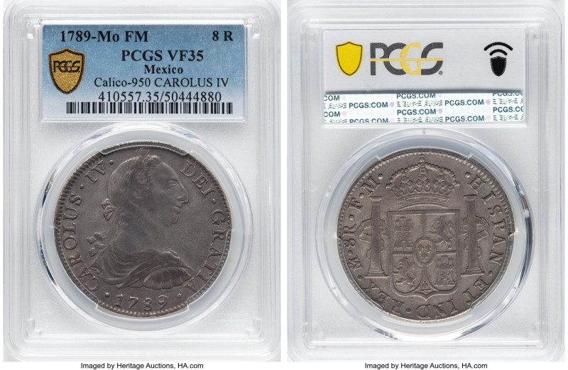 Charles IV 8 Reales 1789 Mo-FM VF35 PCGS, Mexico City mint, KM107, Cal-950. CARO...