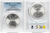 Estados Unidos silver Onza 1985-Mo MS67+ PCGS, Mexico City mint, KM494.1. Libertad. HID09801242017 © 2024 Heritage Auctions | All Rights Reserved