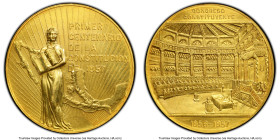 Estados Unidos gold "Constitution Centennial" Medallic 50 Pesos 1957-Mo UNC Details (Cleaning) PCGS, Mexico City mint, KM-M122a, Grove-698. 41.52gm. H...