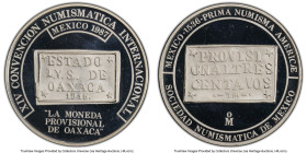 Mexican Numismatic Society silver Specimen "Oaxaca 3 Centavos 1915" Medal 1987-Mo SP68 PCGS, Mexico City mint. HID09801242017 © 2024 Heritage Auctions...