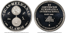 Mexican Numismatic Society silver Specimen "15th Anniversary - Alamos Emissions" Medal 1988-Mo SP65 PCGS, Mexico City mint. HID09801242017 © 2024 Heri...