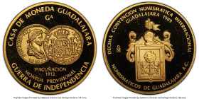 Mexican Numismatic Society brass Specimen "10th Numismatic Convention - Guadalajara War of Independence" Medal 1989-Mo SP67 PCGS, Mexico City mint. HI...