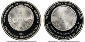 Mexican Numismatic Society silver Specimen "Chihuahua Peso de Bolita Parral" Medal 1994-Mo SP68 PCGS, Mexico City mint. HID09801242017 © 2024 Heritage...