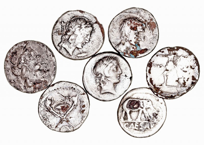 República Romana
Lotes de Conjunto
Denario. AE. Lote de 7 monedas. Todos son f...
