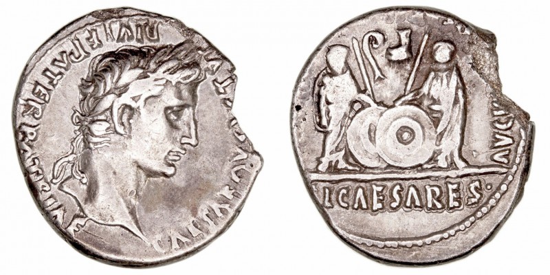 Imperio Romano
Augusto
Denario. AR. Lugdunum. (27 a.C.-14 d.C.). A/Cabeza laur...