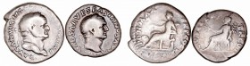 Imperio Romano
Vespasiano
Denario. AR. Lote de 2 monedas. MBC- a BC.