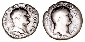 Imperio Romano
Vespasiano
Denario. AR. Lote de 2 monedas. BC- a RC.