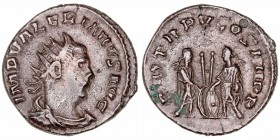 Imperio Romano
Valeriano I
Antoniniano. VE. Antioquía. (253-260). R/P.M. TR. P. V COS. IIII P.P. Valeriano y Galieno entre lanzas y escudos. 4.02g. ...