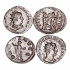 Imperio Romano
Valeriano I
Antoniniano. VE. Lote de 4 monedas. MBC a BC-.