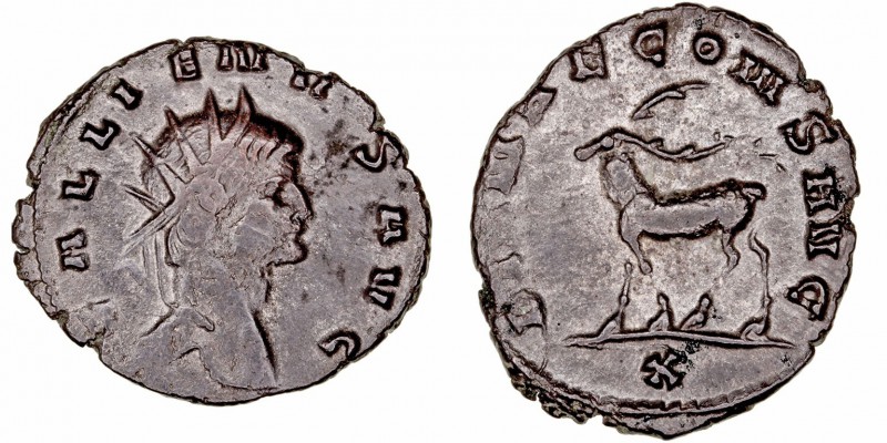 Imperio Romano
Galieno
Antoniniano. VE. Roma. (253-268). R/DIANAE CONS. AVG. A...