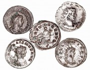 Imperio Romano
Galieno
Antoniniano. VE. (253-268). Lote de 5 monedas. Interesante lote. MBC a MBC-.
