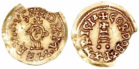 Monedas Visigodas
Ervigio
Tremis. AV. Córdoba. (680-687). A/Representación de Cristo nimbado de frente, alrededor + IDN·M·N·ERVIGVSR (N invertidas)....