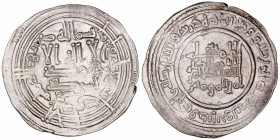 Monedas Árabes
Califato de Córdoba
Abd al Rahman III
Dírhem. AR. Al Andalus. 332 H. 2.71g. V.398. EBC-.