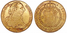 Monarquía Española
Carlos III
4 Escudos. AV. Madrid M. 1788. 13.47g. Cal.315. Conserva restos de brillo original, muy atractiva pieza. Escasa así. E...