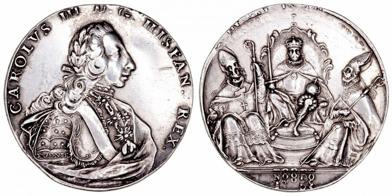 Monarquía Española
Carlos III
Medalla. AR. 1759. Proclamación en Sevilla. 13.3...