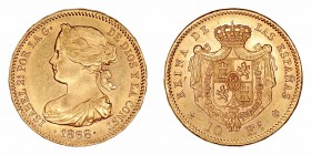 Monarquía Española
Isabel II
10 Escudos. AV. Madrid. 1868 *18-73. 8.40g. Cal.48. MBC.