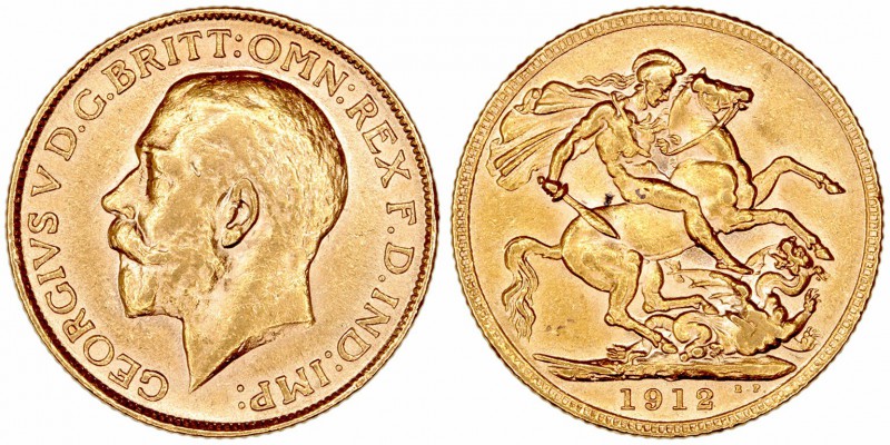 Monedas Extranjeras
Gran Bretaña Jorge V
Soberano. AV. 1912. 7.99g. KM.20. EBC...