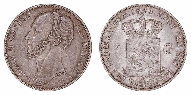 Monedas Extranjeras
Holanda Federico Guillermo II
Gulden. AR. 1843. 9.98g. KM....