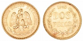 Monedas Extranjeras
Méjico 
2 Pesos. AV. 1945. 1.69g. KM.461. EBC-.