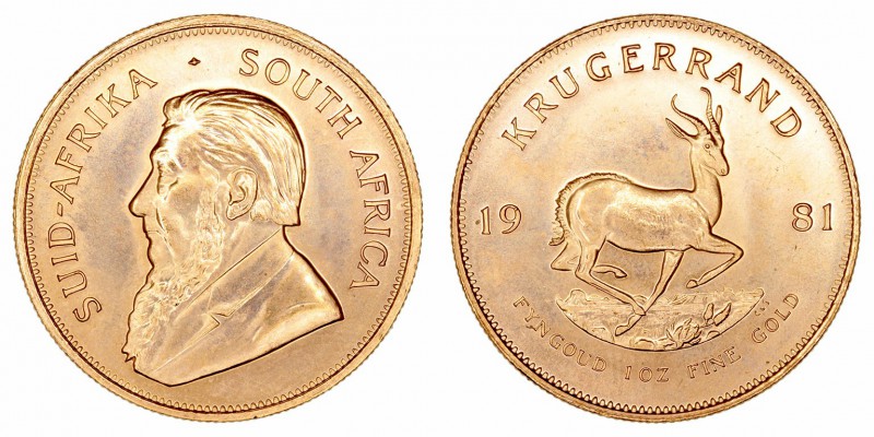 Monedas Extranjeras
Sudáfrica 
Krugerrand. AV. 1981. 34.00g. KM.73. SC-.