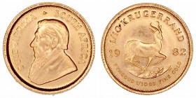 Monedas Extranjeras
Sudáfrica 
1/10 Krugerrand. AV. 1982. 3.41g. KM.105. SC.