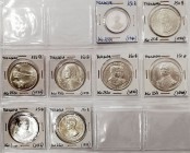 Monedas Extranjeras
Tailandia 
150 Baht. AR. Lote de 8 monedas. 1975, 1977 (4), 1978 (2) y 1996. Y.108, 113, 116, 118, 123, 125, 128 y 322. Interesa...